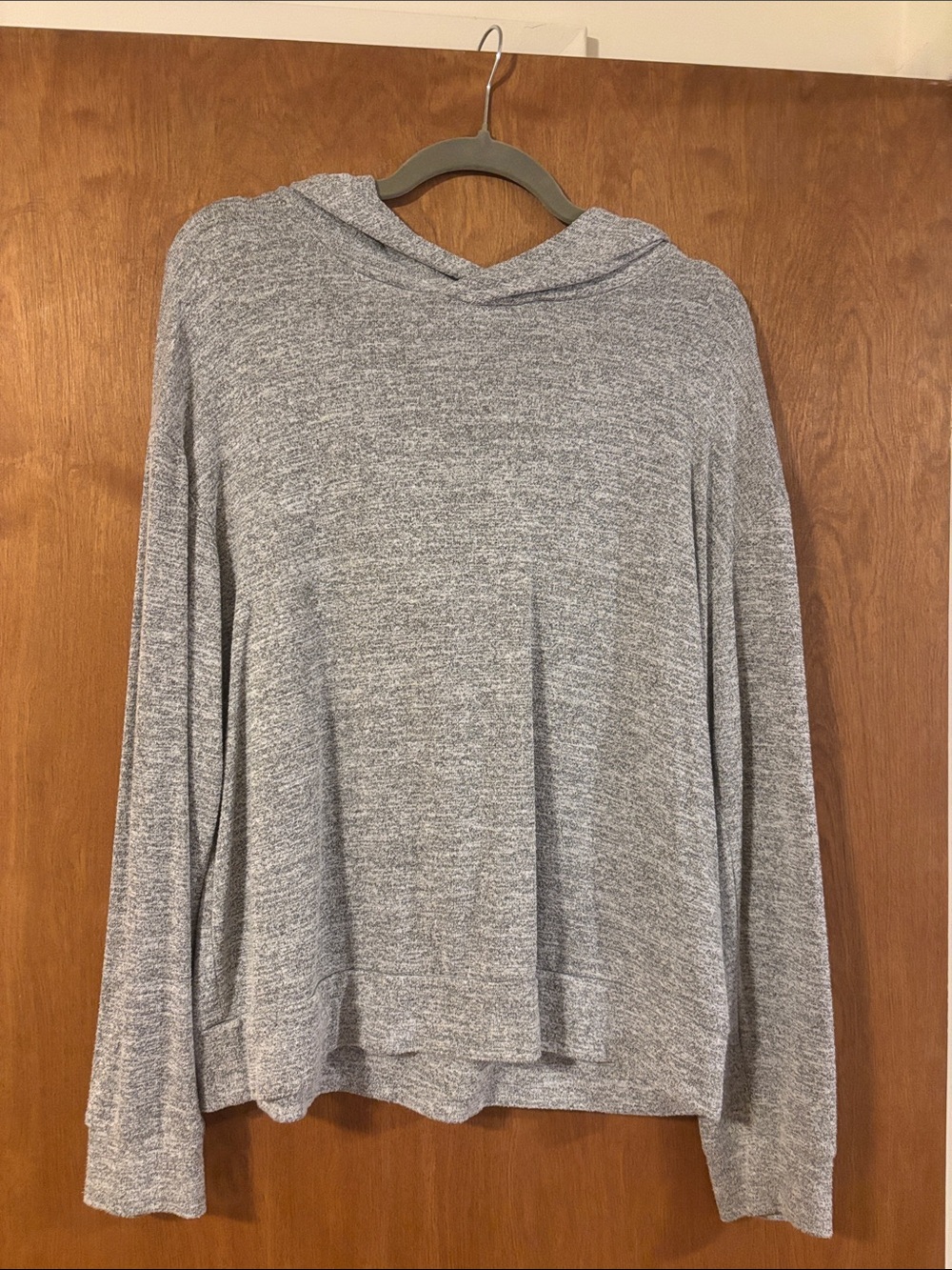 Lightweight Gray Hooded Pullover